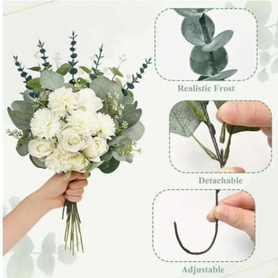 70 PCS New Eucalyptus Leaves Artificial Flowers Bouquets DIY Home Decor Fake Flowers Bulk Mixed Floral Decor