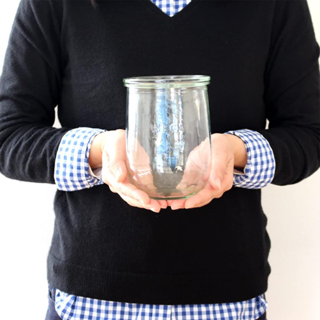 WECK Canister Glass Canister Storage Container Storage Bottle Shape 1000ml Set of WE-745 (Tulip 6)