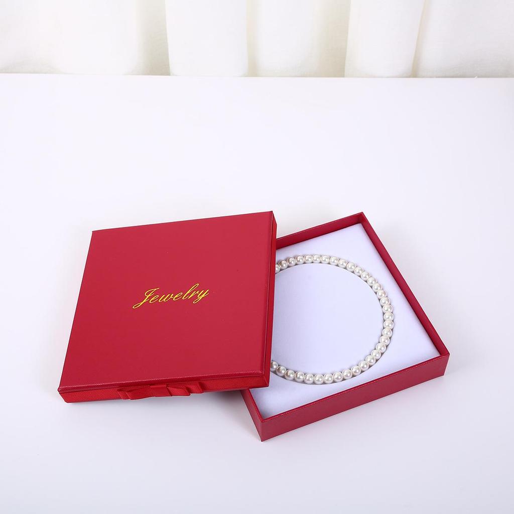 In-Stock Pearl Jewelry Box: Necklace, Earrings, Bracelet Set - Ideal for Mother's Day Gift