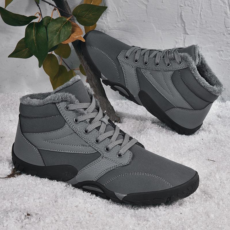 

Men s Plus Size Non-Slip High-Top Warm Snow Boots for Mountaineering and Outdoor Use 43 серый