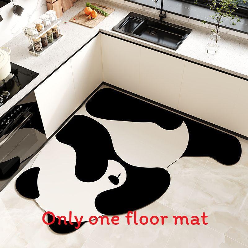 Cartoon Animal Kitchen Mat With Water Absorption Nonslip Silicone Diatom Mud For Home And Cooking Use