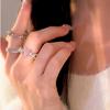 3pcs/set Y2k Styletrendy Open Rings Heart Finger Rings For Women Girls Kpop Sweet Cool Trendy Aesthetic Jewelry Gifts Jewelry