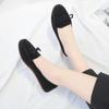 Women's Bean Shoes Spring and Autumn New European and American Bow Flat Single Shoes Round Toe Pregnant Women's Shoes