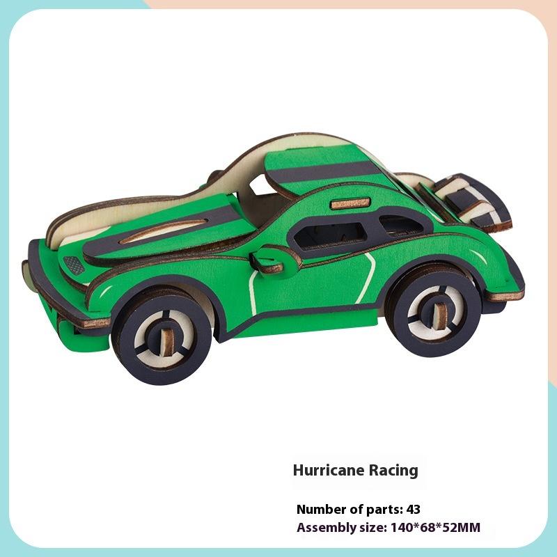 

Детская деревянная 3D-головоломка, модель автомобиля, украшения, сделай сам, детские развивающие игрушки ручной работы