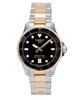 Seastar 1000 Gold Tone Stainless Steel Black Dial Quartz Diver's T120.210.22.051.01 300M Men's Watch