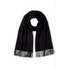 Used Johnstons of Elgin Cashmere Black Large Stole Used
