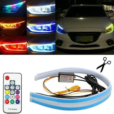 DRL FLEX LED-Tagfahrlicht + dynamische Fahrtrichtungsanzeige + RGB, extern, 12 V, Off-Road