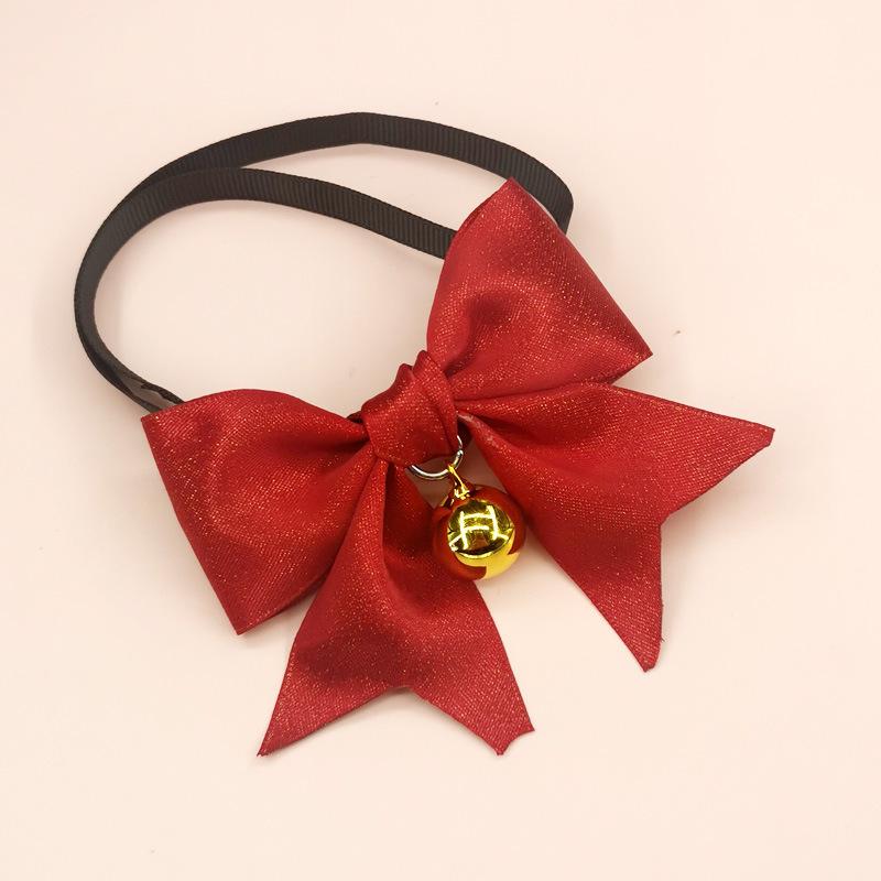 Cat dog Christmas bow tie, scarf bow tie New Year's jewelry shooting props Muppet blue and white teddy bear