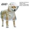 Pets Rain Poncho Pet Raincoat Transparent Snap Button Design Hooded Minimalistic Adjustable Dog Rainwear Windproof Soft Gear Supply