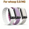 Elastic Nylon Woven Replacement Strap With Logo For Whoop 5.0 MG Wristband Black Silver Gold Sports Bracelet Band