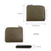 [GROOVE GEAR] Tochigi Leather Mini Wallet, Made in Japan, Men's, L-shaped Zipper, Slim, ggs-1040, Khaki