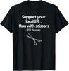 Nurse Humor Trauma ER Nurse TShirt Run with Scissors TShirt Unisex T-Shirt