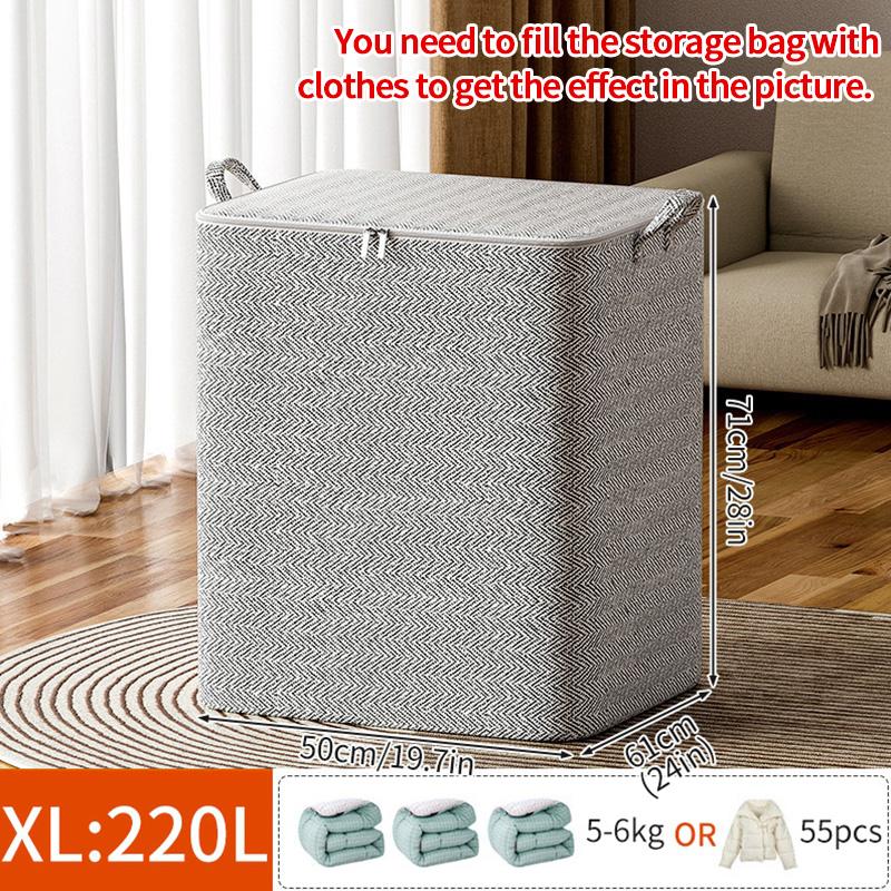 Foldable  Clothes Storage Bag Wardrobe Quilt Clothes Organizer  Non-woven Large Capacity Wardrobe Clothing Organizer Pouch