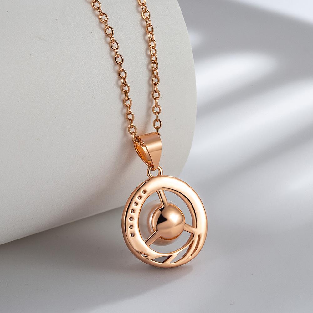 Abs Imitation Pearl Necklace, Ladylike Collarbone Chain Pendant Jewelry