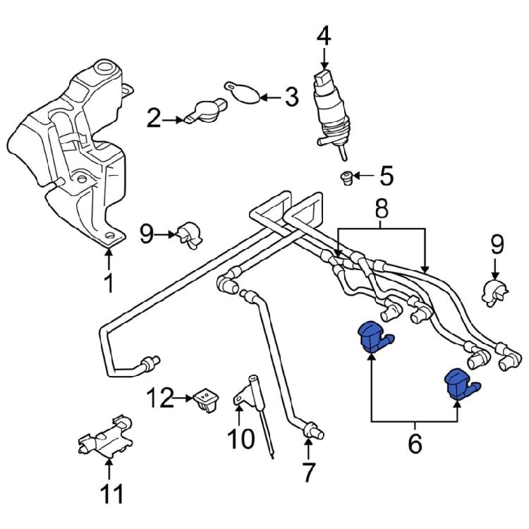 Replacement Windscreen Wiper Nozzle Jet Automotive Accessories Windshield Washer Nozzle for E39 525i 528i 530i