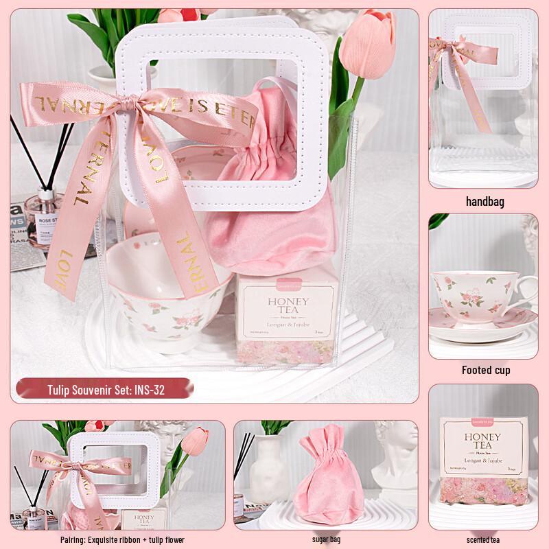 Ceramic Teacup & Flower Tea Gift Set INS-32