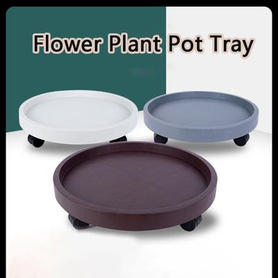 Whith 360-degree Rolling Flower Plant Pot Tray Movable Flower Planter Stand  Gardening Supplies