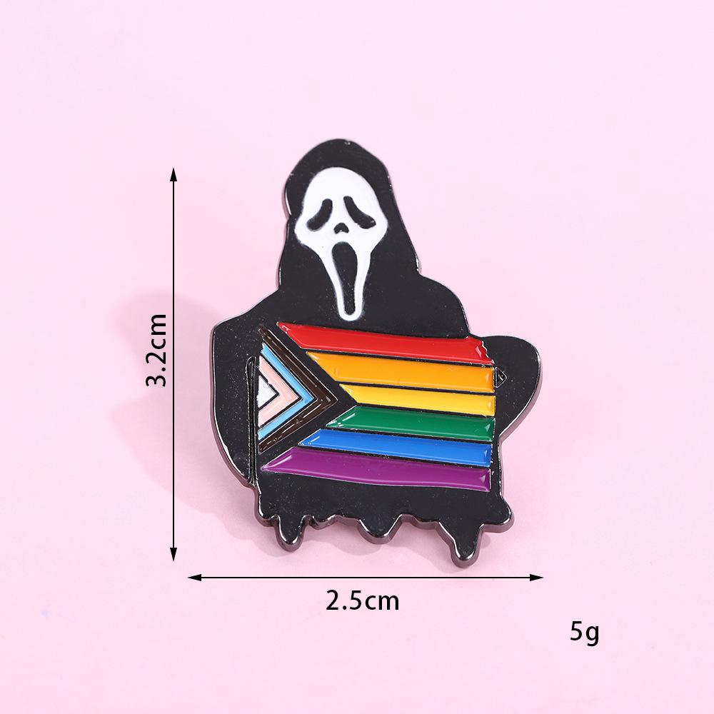 Geometric Letter Series Alloy Brooch Premium Light Luxury Niche Metal Badge Pin Jewelry