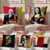 Abstract Painting P-Piet Mondrian Art Pillow Case Pattern Printed Pillowcase For Living Room Sofa Cushion Cover & Bedroom Decor