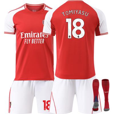 25-26 Domácí fotbalový dres Arsenalu pro děti a dospělé TOMIYASU #18
