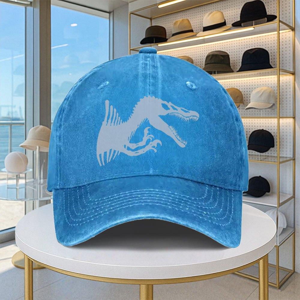 Spinosaurus Dinosaur Baseball Cap for Retro Adjustable Lightweight Design with Spinosaurus Print Curved Brim Suitable fo 1pc