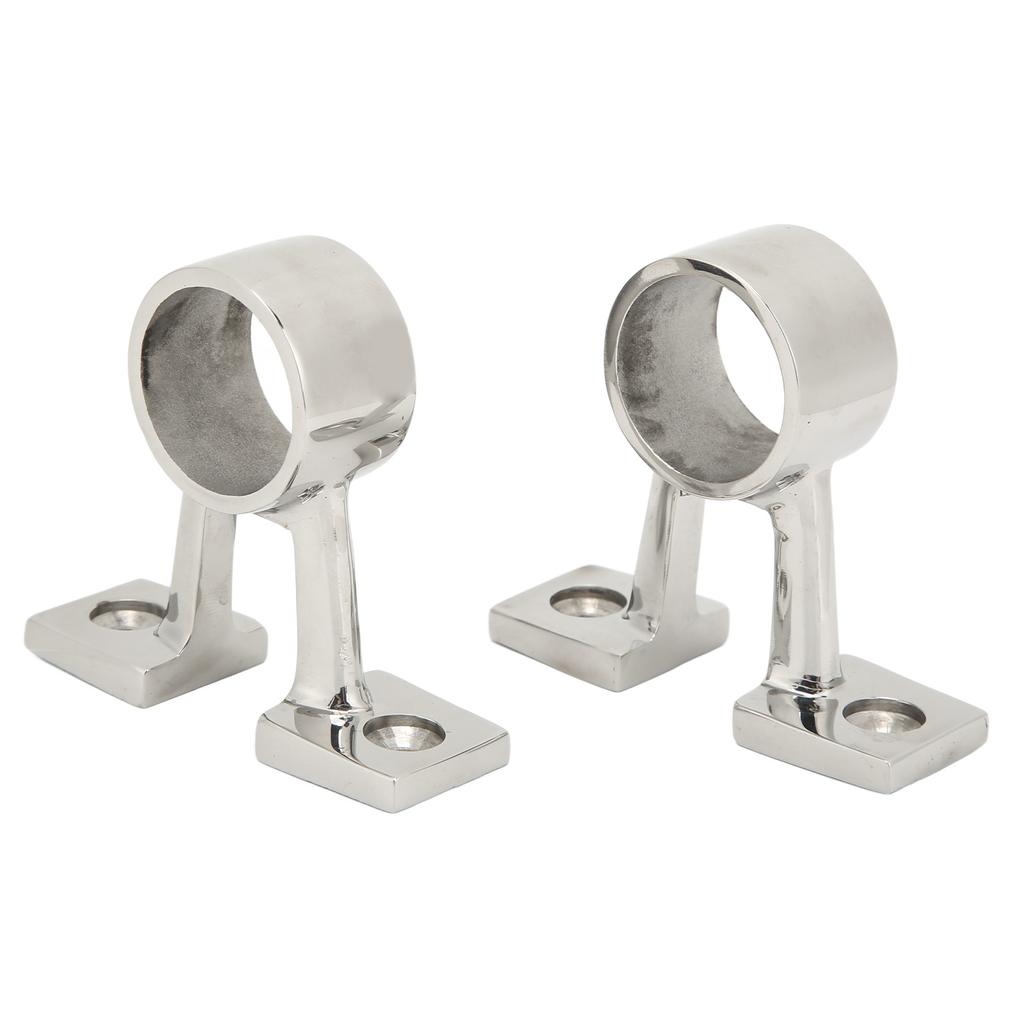 2Pcs Marine Boat Hand Rail Fitting Center Support Bracket Stanchion Stainless Steel for 1in Tubing