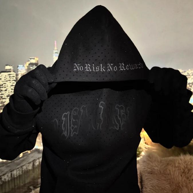 2025 Unisex Black Series Trendiges Kapuzensweatshirt mit langen Ärmeln