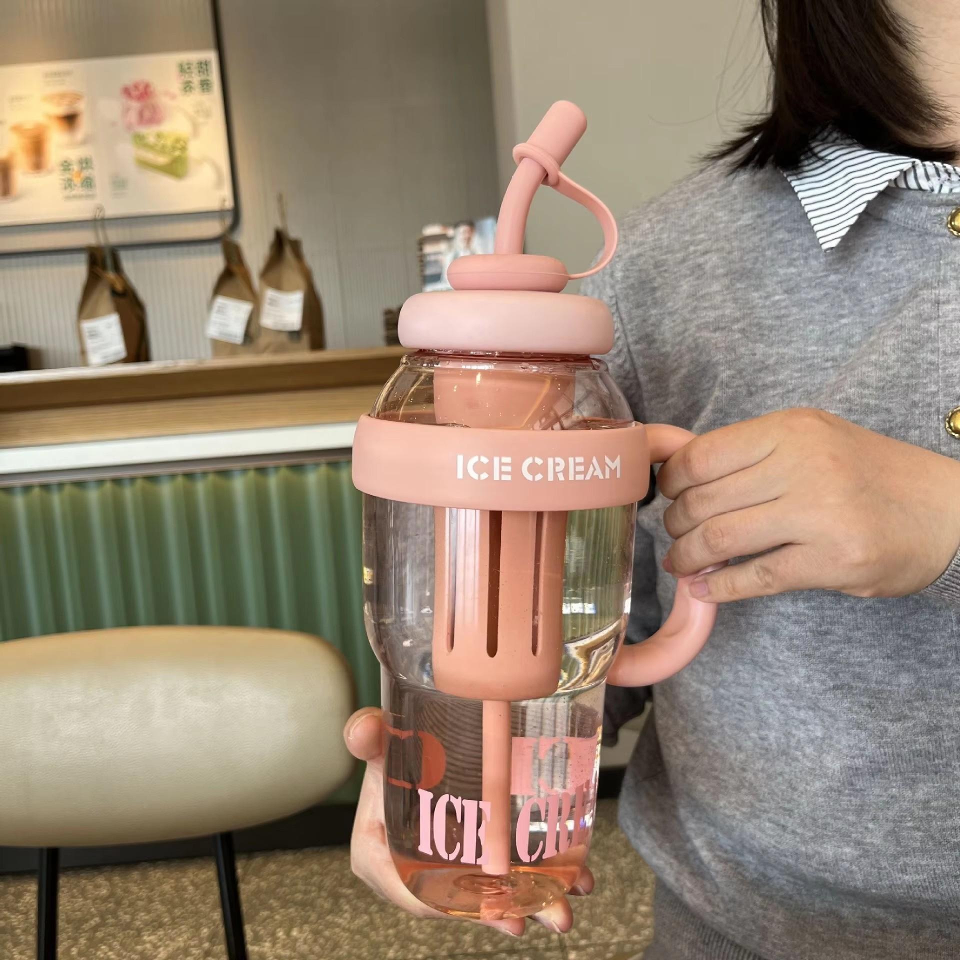 

1 шт. 1300 мл портативный пластиковый стаканчик большой емкости пластиковая соломенная бутылка для питья на открытом воздухе путешествия портативный тренажерный зал фитнес летний стаканчик для воды <0.25L