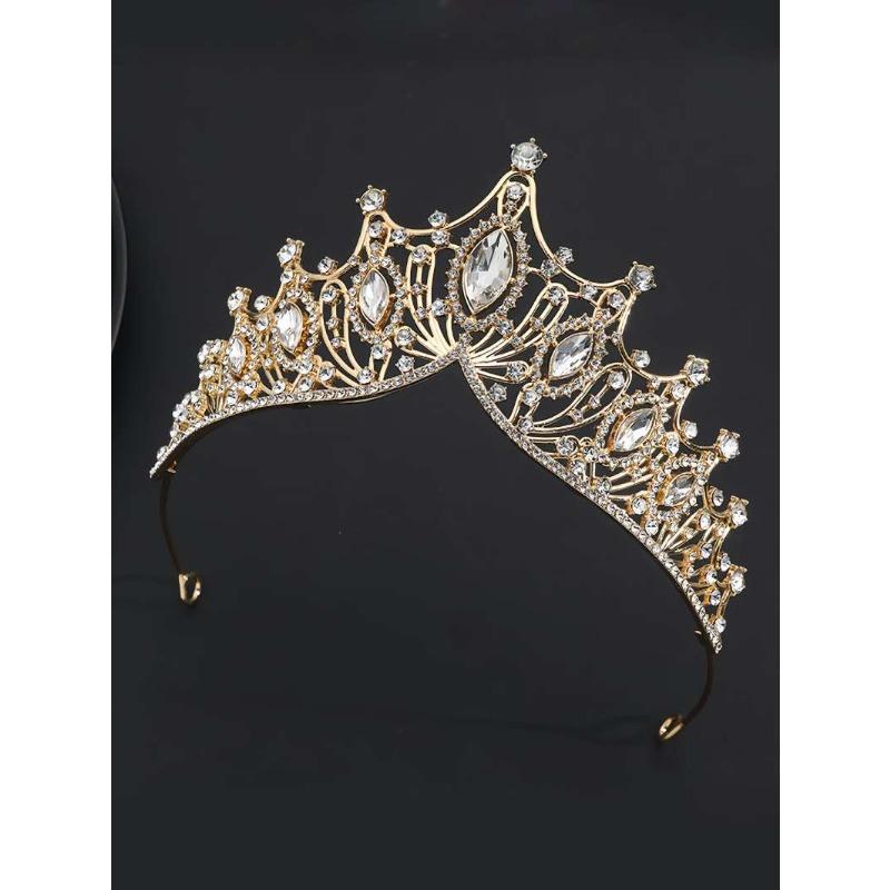 

Корона принцессы для девочки, Вечеринка, Собрание, Фестиваль, Головной убор невесты, Высококлассная роскошная корона из сплава с водными бриллиантами