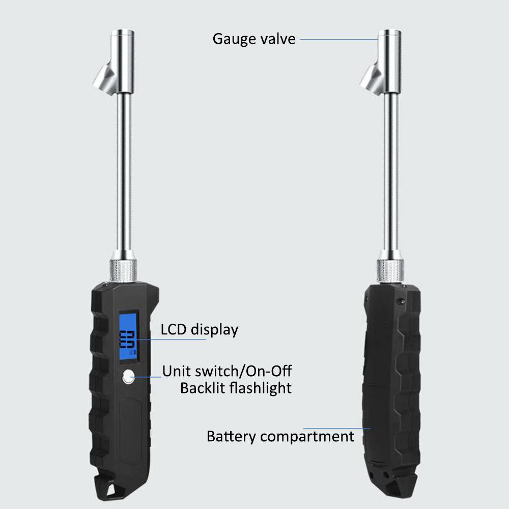 Digital Tire Pressure Gauge, 180 PSI High Precision Tyre Pressure Checker with Backlit LCD Display