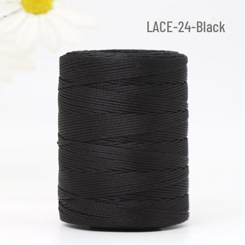 

1 мм разноцветные яркие нейлоновые плетеные нити для браслетов/сумок/обуви 24 pieces чёрный