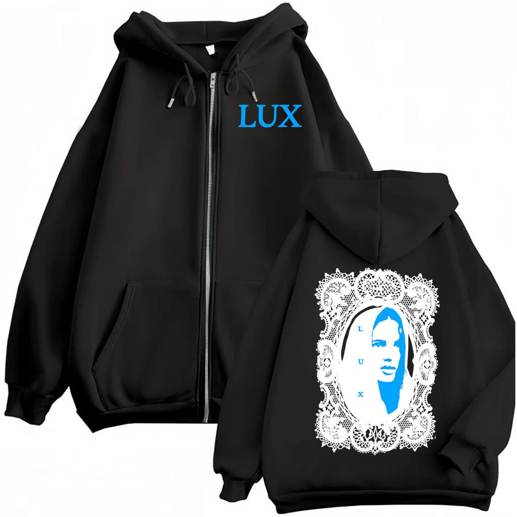 Rosalia Lux Tur Kapüşonlular Erkek Kadın Harajuku Estetik Sweatshirtler Ceket Yüksek Kalite Günlük Fermuarlı Montlar Kazaklar