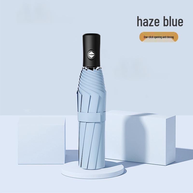 24-ribbers automatisk stormbestandig sammenleggbar paraply for sol og regn