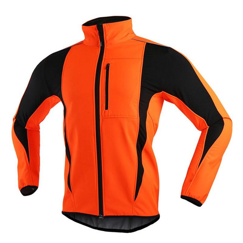 Veste d'hiver pour cyclisme homme coupe-vent thermique polaire isolée manteau d'équitation extérieur temps froid