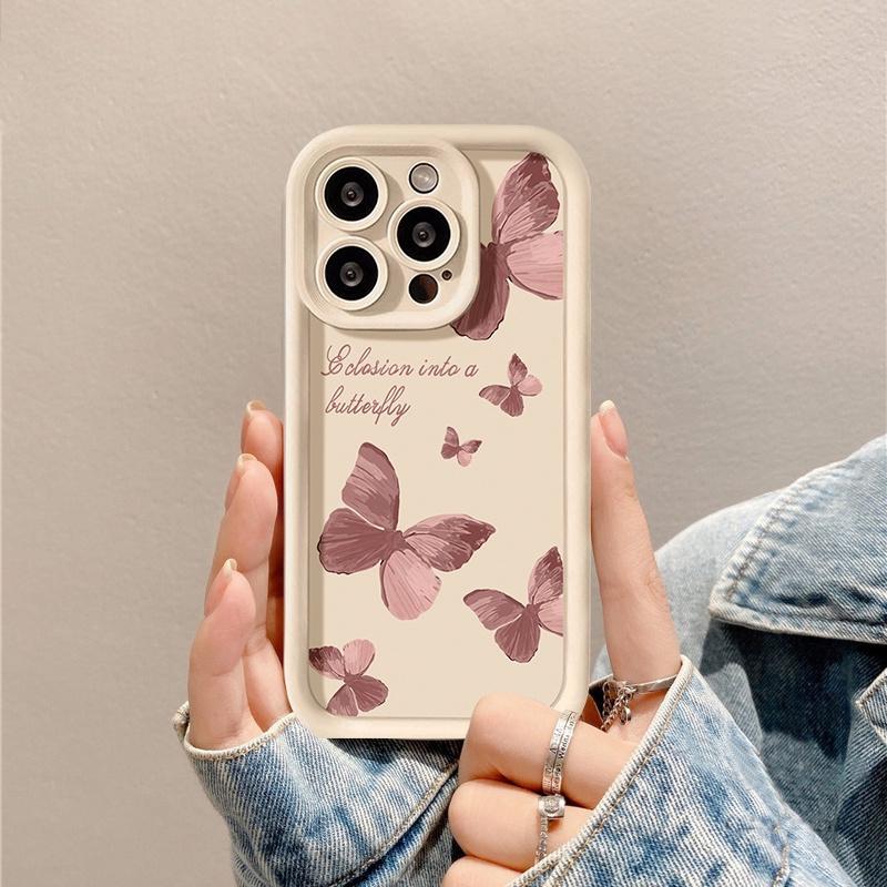 Retro Trendy Butterfly Case For Realem C67 C63 C65 C55 C53 C51 C21Y C25Y C35 C30 C33 8i 11 8 12 Pro Plus 5G GT Master Cover