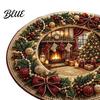 Decorative Holiday Floor Covering Round Christmas 3D Rug Optical Illusion Area Santa Gnome Rug for Living Room Entrance Pattern Non-slip Mat