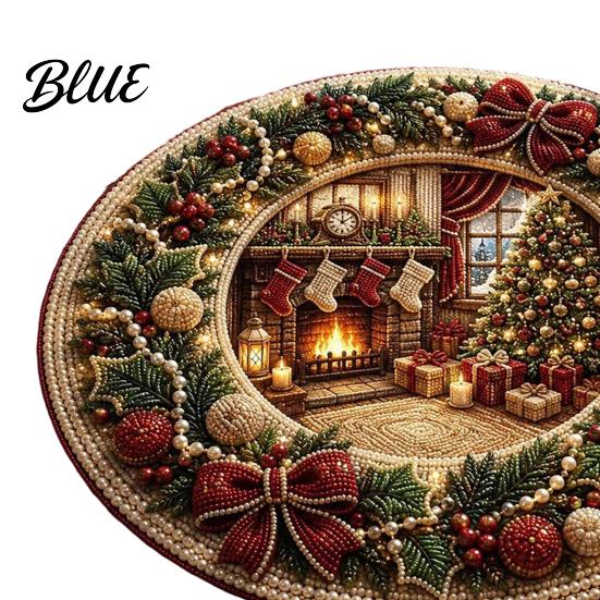 Decorative Holiday Floor Covering Round Christmas 3D Rug Optical Illusion Area Santa Gnome Rug for Living Room Entrance Pattern Non-slip Mat