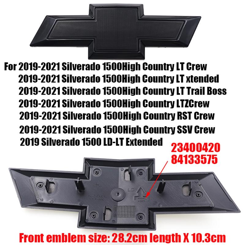AABHJ1 1pz 3D ABS Logo Anteriore Auto Emblema Griglia Anteriore Auto Adesivo Cofano Anteriore Accessori Styling Per Chevrolet SILVERADO
