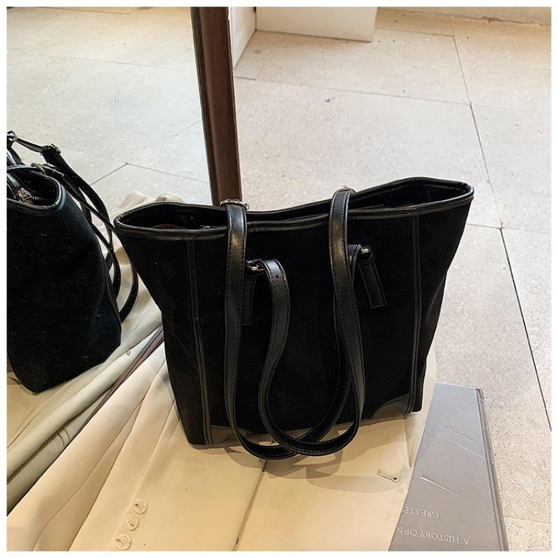 

Winter retro large-capacity shoulder bag women s bag new commuter tote bag casual backpack чёрный