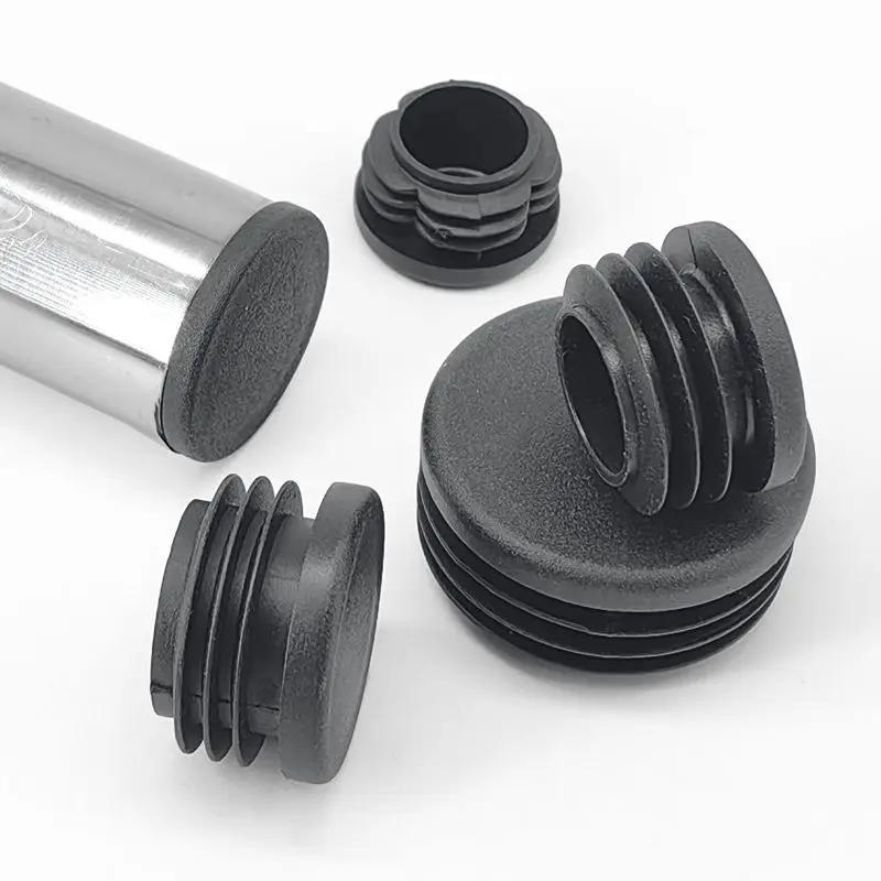20-100pcs Round Steel Pipe Plastic Hole Plug Furniture Chair Leg Ladder Glide Protection Blanking End Cap Tube Pipe Insert Plugs
