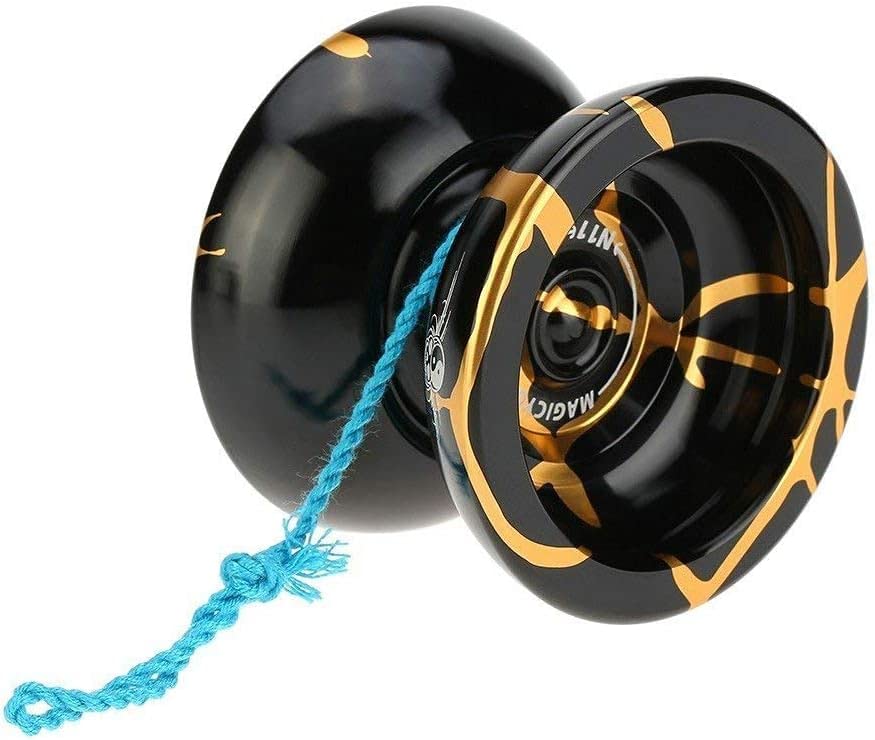 MagicYoYo New Design N11 Alloy Aluminum Professional Yo-yo Unresponsive YoYo Ball (Black With Golden) by MAGICYOYO