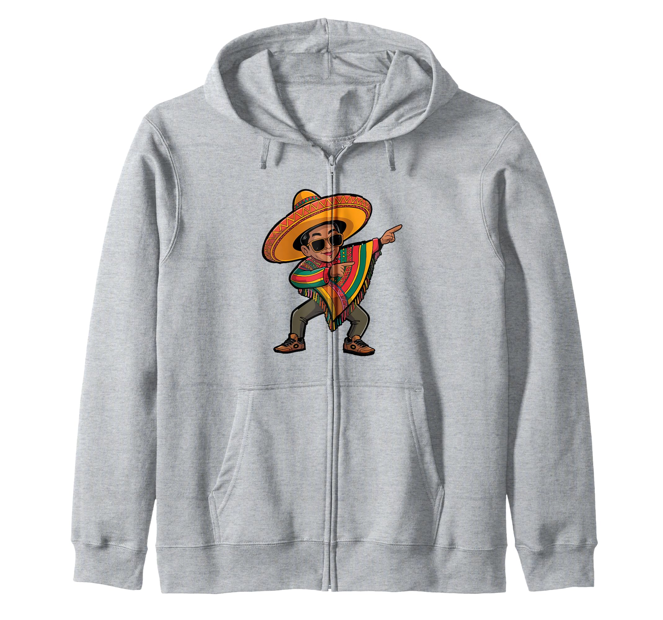 

Mexican Dabbing Poncho Cinco de Mayo 02 Zip Hoodie чёрный