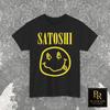 Satoshi Nakamoto Bitcoin Shirt Crypto Smiley T-Shirt, Funny Bitcoin Miner Gift, Vintage 90 Bootleg Bitcoin Smiley Tee, BTC Retro Funny Shirt