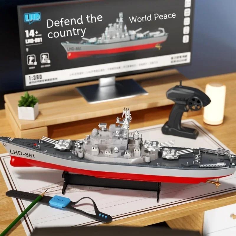 New Product Large Remote Control Model Battleship Simulation 1:390 With Watch Sensor Water Toy Children'S New Year Gift
