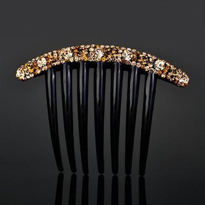 Minority Temperament Women Acrylic All-match Seven-tooth Comb Rhinestone Hair Comb Hair Accessories Korean Style Headwear