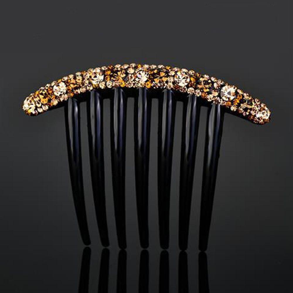Temperament Acrylic Seven-tooth Comb Hair Accessories Korean Style Headwear Rhinestone Hair Comb