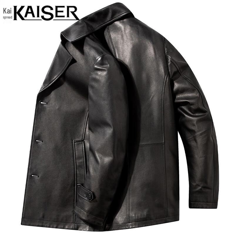 

Мужская кожаная куртка KAISER из овчины с лацканами 2XL