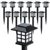 12Pack Solar Path Lights Outdoor Solar Walkway Lights Waterproof Garden Light Decorative for Yard Landscape Driveway Warm White