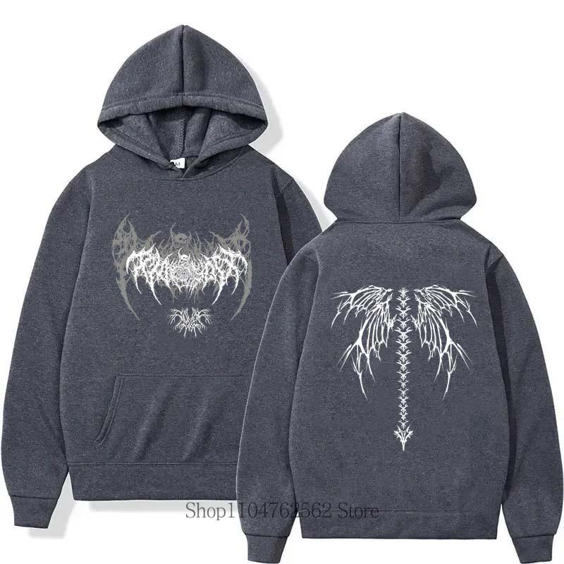 2025 New Wing Print Hoodie Men Women Casual Fashion Harajuku Gothic Y2K Pullover Autumn Winter Fleece Long Sleeve Sweatshirts
