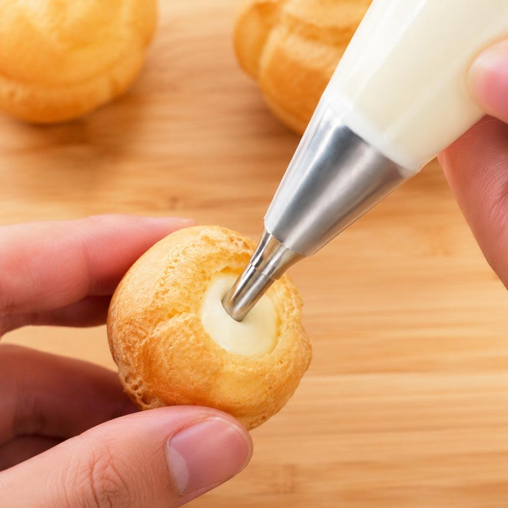 Stainless Small Puff Nozzle 7cm for Cream Puff and Dessert Decorating